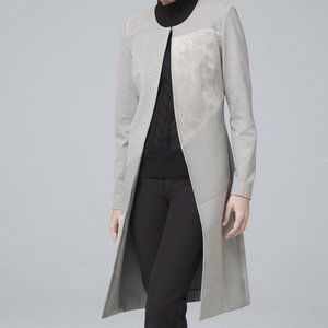 White House Black Market Mixed Media Coat Sz8